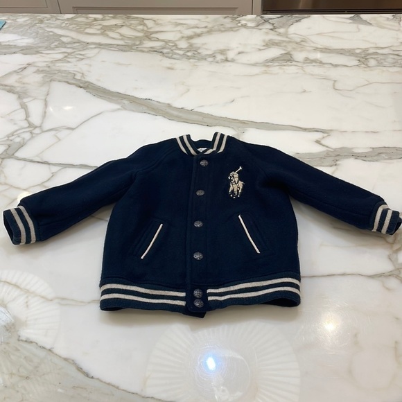Polo Ralph Lauren Navy Blue Snap Jacket—Beautiful!!  Great Preowned Cond. 18 mo - Picture 1 of 9